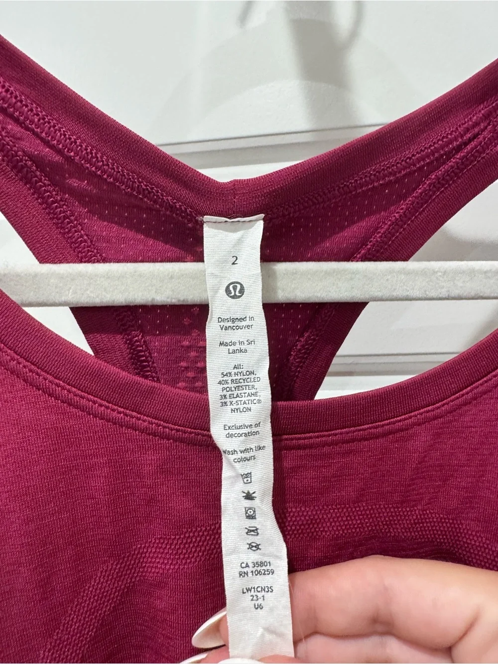 lululemon athletica Berry-Magenta Racerback Tank